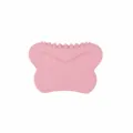 Pink silicone butterfly Gua Sha massage tool for face, neck, and body care routine. - Pink