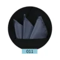 Pañuelo de bolsillo liso para hombre para traje formal de negocios vista detallada - Azul Gris Oscuro