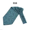 Mens silk paisley ascot tie vintage formal cravat necktie for business wedding suit wear. - Color 016
