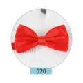 Farfallino rosso in satin da uomo abito matrimonio sposo tinta unita classico accessorio - Rosso