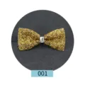 Papillon uomo strass dorati cravatta a farfalla cristallo brillante per matrimonio festa - Oro