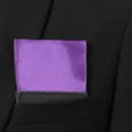 Purple satin pocket square for men, elegant purple suit handkerchief for formal wedding wear. - Purple