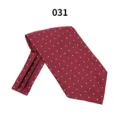Bordeauxrote Krawatte mit weißen Punkten, elegante Herren Business Anzug Halstuch. - 031 (Burgundrot Gepunktet)