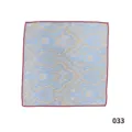 Elegante pañuelo de bolsillo para hombre azul y dorado con motivo de cachemir - 033