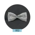 Papillon uomo strass cristallo scintillante elegante abito formale matrimonio accessori - Argento