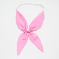 Lazo de marinero rosa preatado cuello de uniforme de marinero corbata JK con banda elástica. - Púrpura