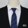 Cravatta da uomo a righe blu per affari abito formale cravatta accessorio professionale - Colore 002