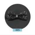 Elegante papillon nero con cristalli da uomo variante 005 per abiti formali eleganti. - Nero