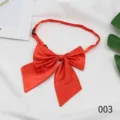 Rote JK Uniform Fliege, elegante Satin Hals Schleife mit verstellbarem Gurt fuer den Alltag. - Orange