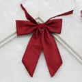 Wine Red JK Uniform Bow Tie Fine Texture Pointed Collar Bow Sailor Suit Accessory - 006-Red