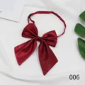 Roter Satin JK Uniform Schleife für Schülerinnen, stilvolles japanisches College-Accessoire. - Burgunderrot