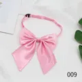 Papillon JK in raso rosa, accessorio uniforme scolastica giapponese con cinturino regolabile. - Rosa