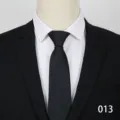 Business formal black tie detail shot, professional men suit tie for wedding work. - Color 013