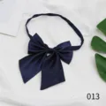 Dunkelblaue Satin Schleife JK Uniform Krawatte für Schule Student Matrosen Kostüm Zubehör - Marineblau