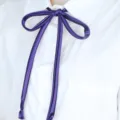Dunkelviolettes Satin-Halstuch für JK-Uniform, stilvolles japanisches Matrosen-Accessoire. - Dunkellila