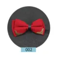 Farfallina rossa da uomo con cinturino centrale nero e angoli in metallo dorato vintage. - Rosso