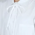 Weißes JK Uniform Hemd Variante mit Satin Schleife Krawatte, japanischer Matrosen Stil. - Weiß
