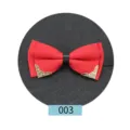 Farfallino rosso da uomo con eleganti decorazioni angolari dorate e fascia centrale nera - Rosso
