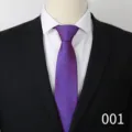 Cravatta uomo viola business linee astratte ideale per abito formale e camicia moda - 001