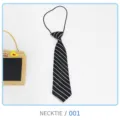 Student striped JK necktie pre-tied elastic band casual uniform tie for school performance - No. 001