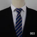 Men's classic blue and gold striped business suit tie formal wear professional accessory - Type B 003