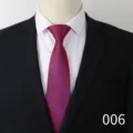 Men's burgundy business tie with blue abstract pattern, formal suit accessory for professional wear. - Color 006