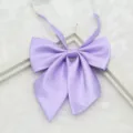 Purple JK school uniform bow tie, Japanese style student collar flower accessory for women. - Light Purple
