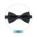 Pajarita negra clásica para hombre, detalle de satén elegante para traje formal y boda. - Negro