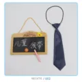 Children solid navy blue elastic necktie kids baby cute fashion formal wear accessory - NECKTIE/002