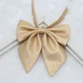 Gold Japanese JK uniform bow tie detail, stylish solid color sailor collar accessory for students. - Light Yellow