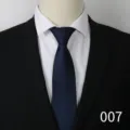 Classic men navy blue striped necktie business formal wear matching suit shirt - Blue Model 007