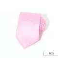 Pink striped men's necktie, elegant business formal wear tie for weddings and office. - Pink