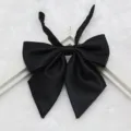 Japanese style black bow tie uniform collar accessory for school girls sweet aesthetic. - Black