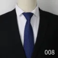Blue patterned necktie detail shot, elegant fabric texture for business formal men suits. - Blue Model 008