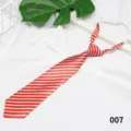 Rot-weiße gestreifte Krawatte Detail, vorgebundene Schüleruniform Krawatte mit Reißverschluss. - Farbe 007