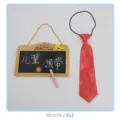 Kids red necktie with elastic band, cute baby fashion formal accessory for boys and girls. - NECKTIE/013