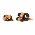 Ayuda de entrenamiento de agarre de golf, corrector de silicona naranja negro variante. - Par / Multicolor