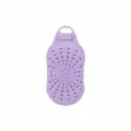 Purple silicone soap pouch bath brush multifunctional body scrubber with hanging loop - Purple