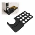 Black silicone coffee capsule holder mat organizer pod storage tray for espresso machine desk - Black