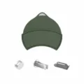 Magnetic car sun visor clip silicone storage organizer with multiple attachments for car interior. - Green