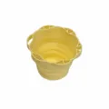 Foldable silicone makeup brush cleaner cup portable makeup tool cleaning bowl yellow - Yellow