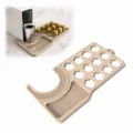 Silicone Coffee Machine Mat and Capsule Holder Desktop Organizer Coffee Base Tray for Home - Yellow