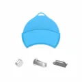 Multifunctional car sun visor silicone magnetic storage clip and organizer variant. - Blue