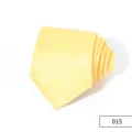 Classic yellow striped men's necktie, business formal wear tie accessory for professional office use. - Yellow