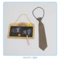 Kids fashion solid color polyester necktie with elastic band, cute accessory for boys and girls. - NECKTIE/024