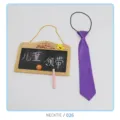 Purple elastic necktie for kids, cute baby fashion accessory, premium polyester silk material. - NECKTIE/026