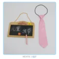 Children's pink necktie detail, cute elastic band design for kids, stylish apparel accessory. - NECKTIE/027