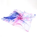 Elegante foulard in vera seta da donna 60cm quadrato stampa floreale accessorio di moda - Colore 003