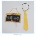 Kids yellow necktie with elastic band, cute baby fashion accessory for party and daily wear. - Necktie/033