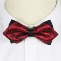 Classico papillon paisley rosso e nero da uomo, elegante accessorio formale da matrimonio. - a002